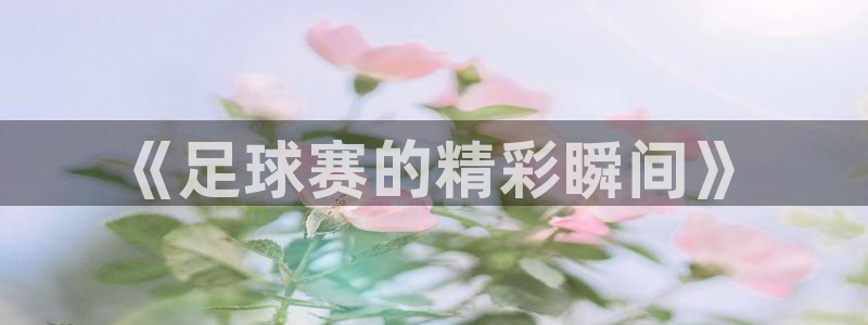 u球体育直播在线观看：《足球赛的精彩瞬间》